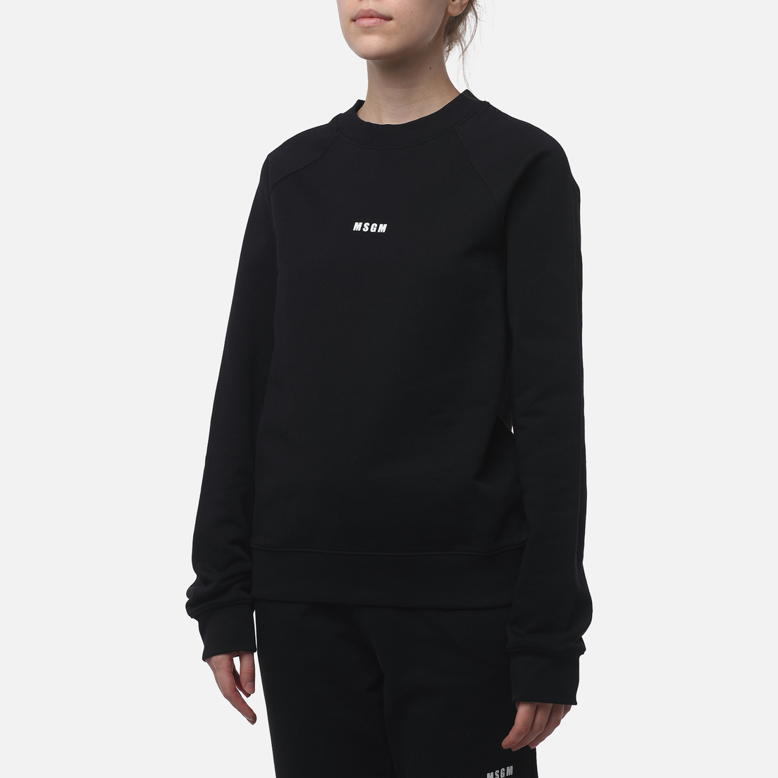 MSGM Женская толстовка Felpa Micrologo Print