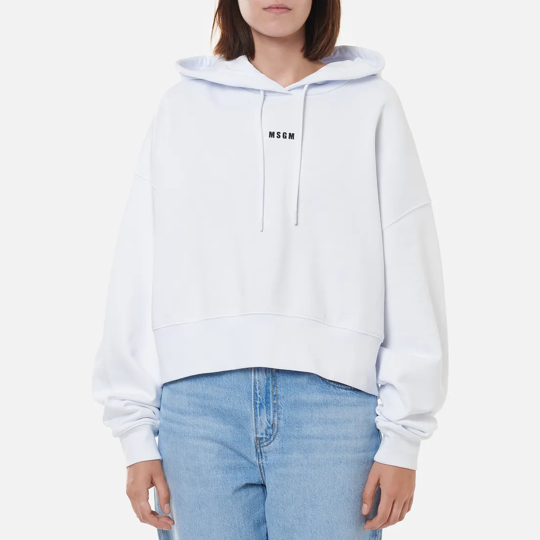 MSGM Женская толстовка Micrologo Basic Unbrushed Hoodie