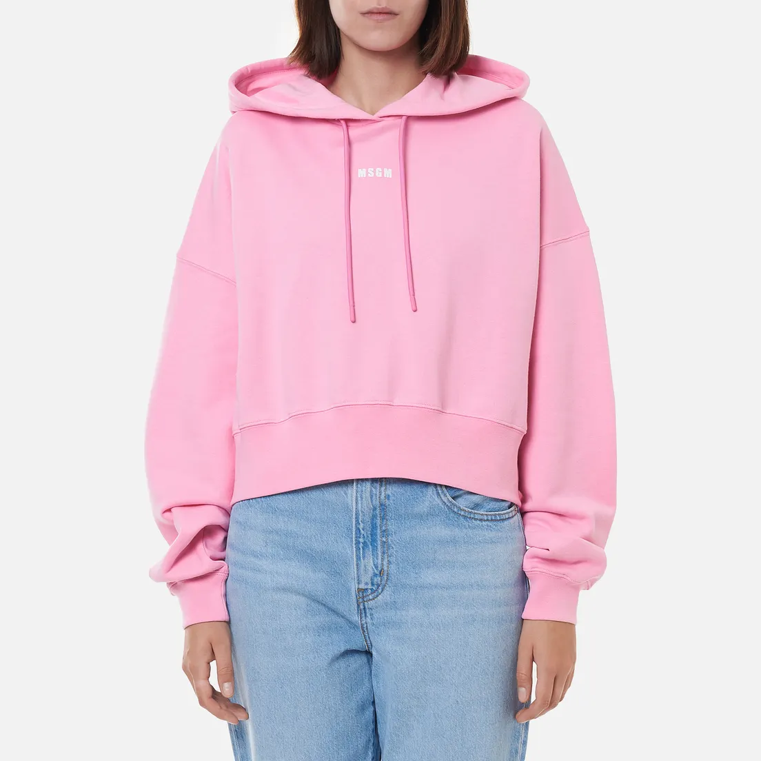 MSGM Женская толстовка Micrologo Basic Unbrushed Hoodie