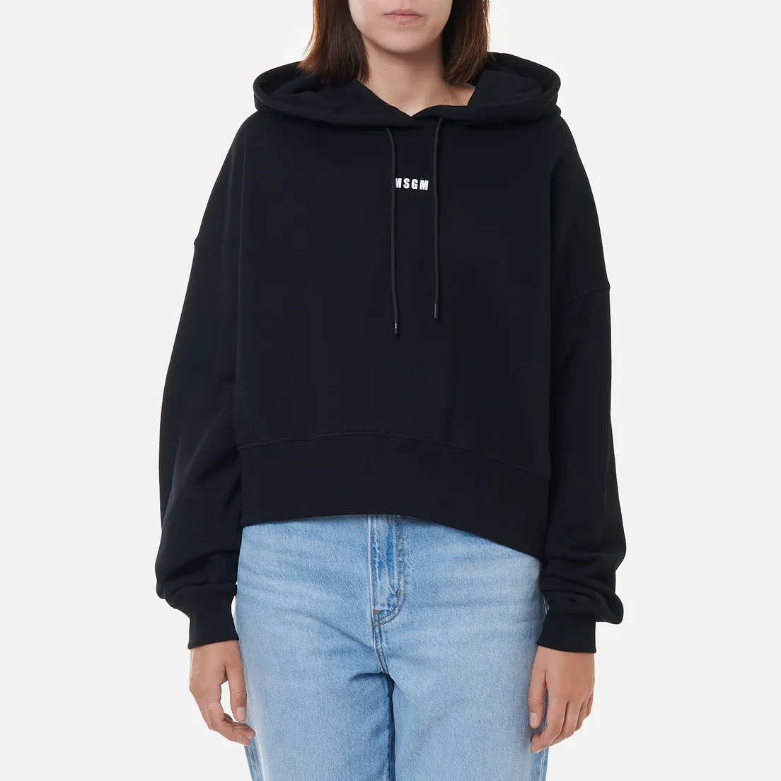 MSGM Женская толстовка Micrologo Basic Unbrushed Hoodie