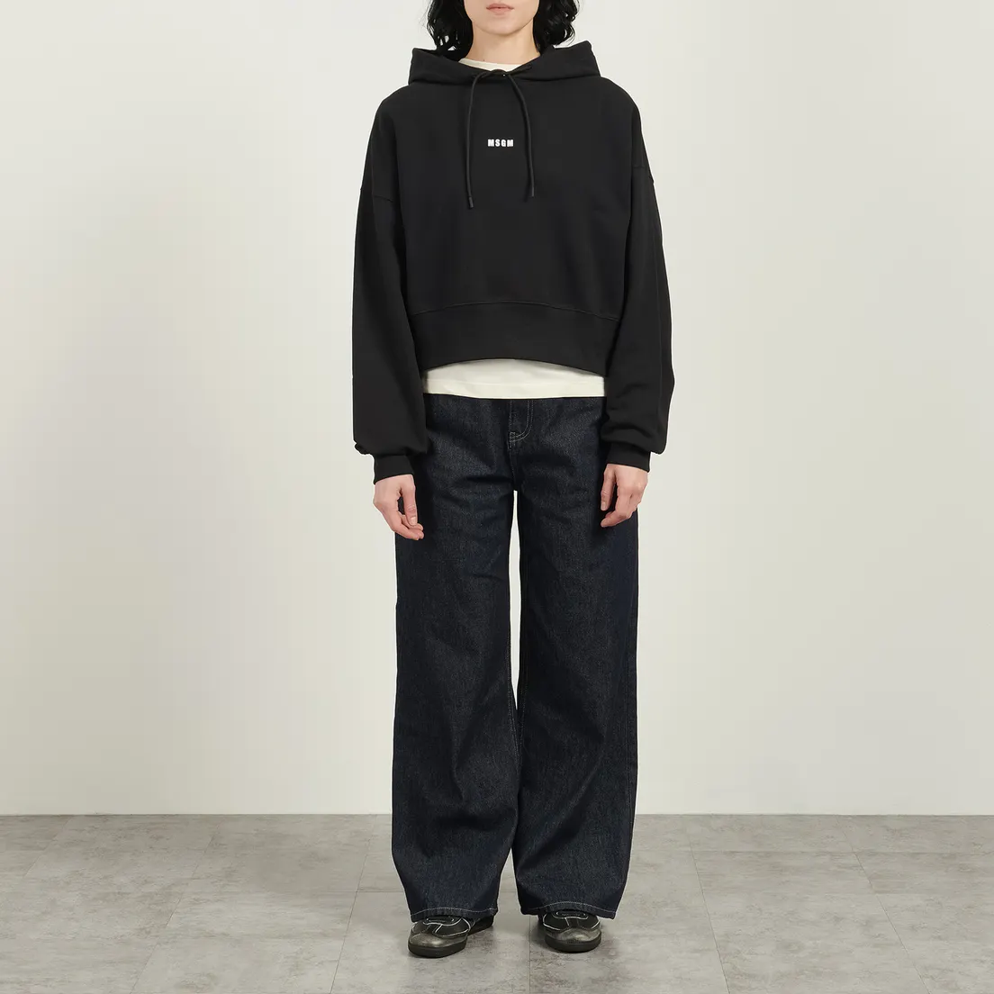 MSGM Женская толстовка Micrologo Print Hoodie