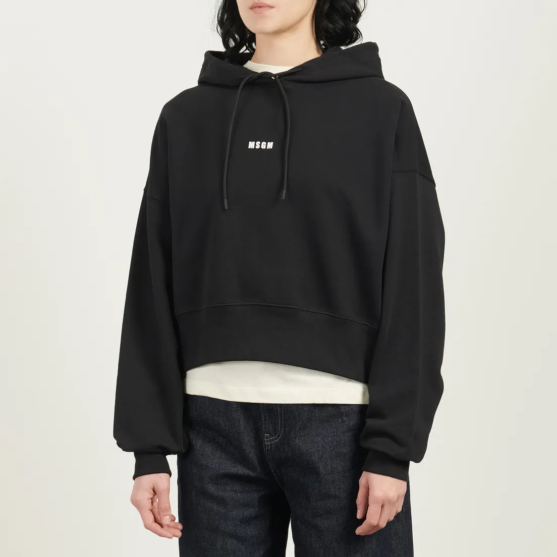 MSGM Женская толстовка Micrologo Print Hoodie