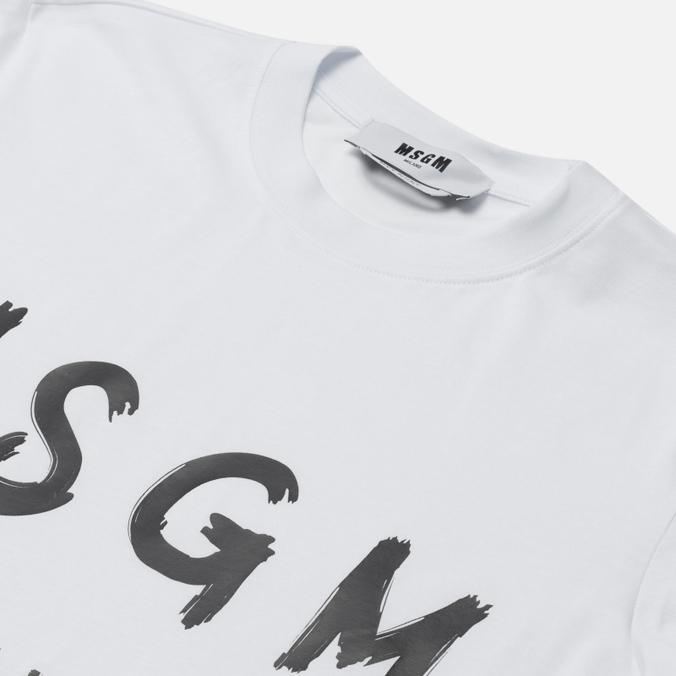 Женская футболка MSGM, цвет белый, размер XS 2000MDM510 200002 01 MSGM Milano Logo - фото 2