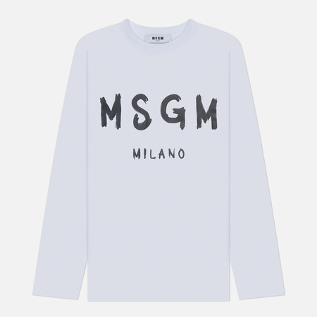   Brandshop Женский лонгслив MSGM MSGM Milano Logo, цвет белый, размер M