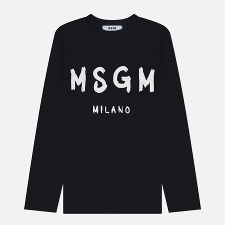   Brandshop Женский лонгслив MSGM MSGM Milano Logo, цвет чёрный, размер M