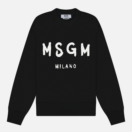 Женская толстовка MSGM MSGM Brush Stroke Logo, цвет чёрный, размер L