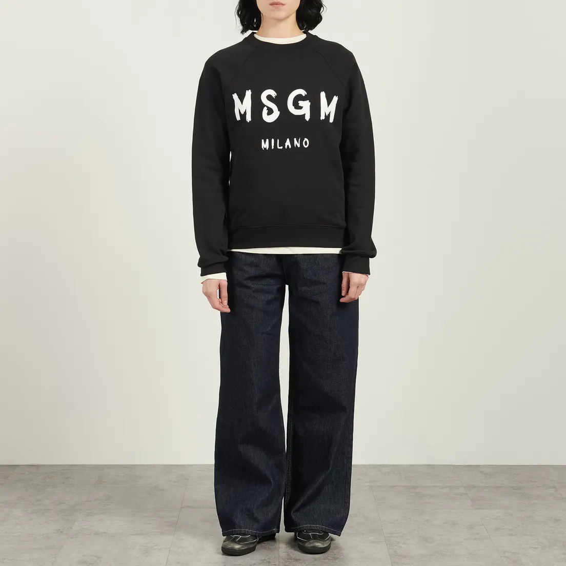 MSGM Женская толстовка MSGM Brush Stroke Logo