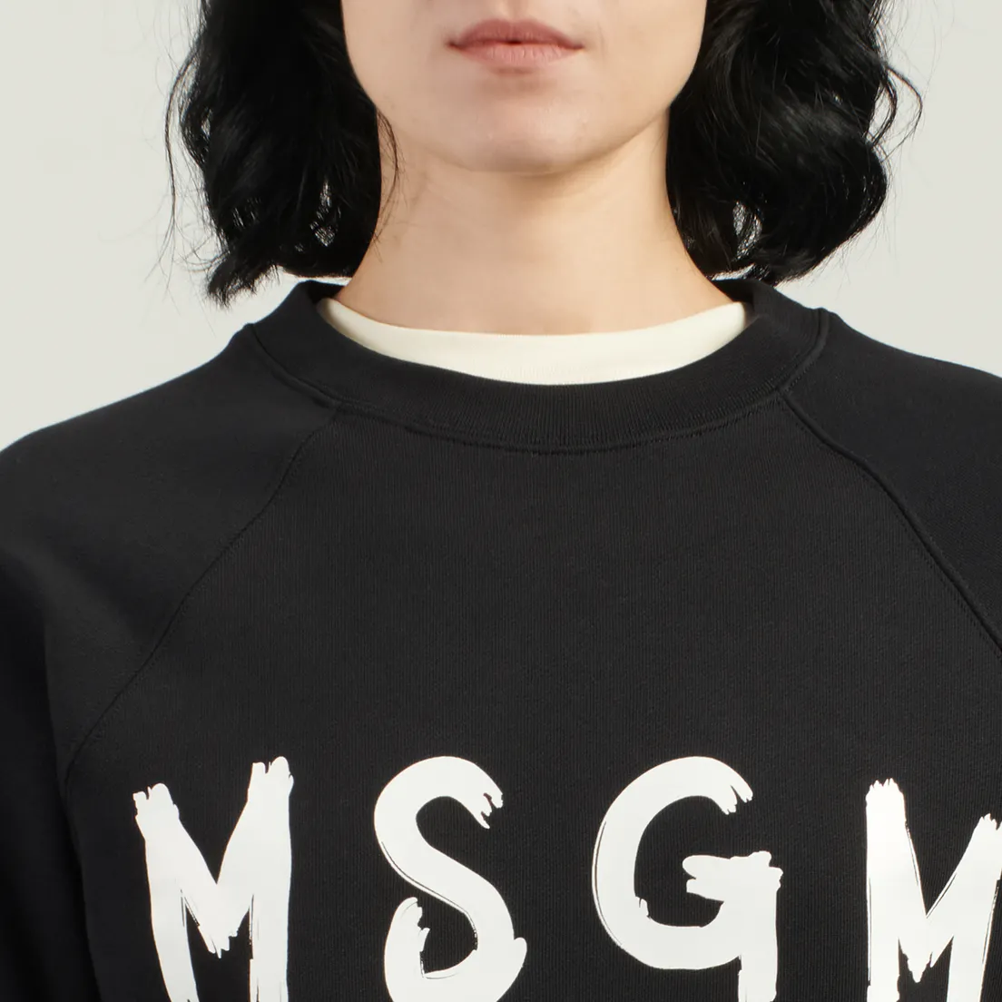 MSGM Женская толстовка MSGM Brush Stroke Logo