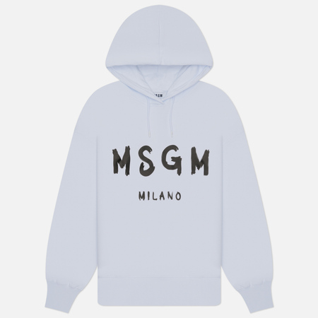 Женская толстовка MSGM MSGM Milano Logo Brushed Hoodie, цвет белый, размер M