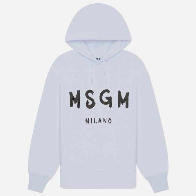 Женская толстовка MSGM MSGM Milano Logo Brushed Hoodie, цвет белый