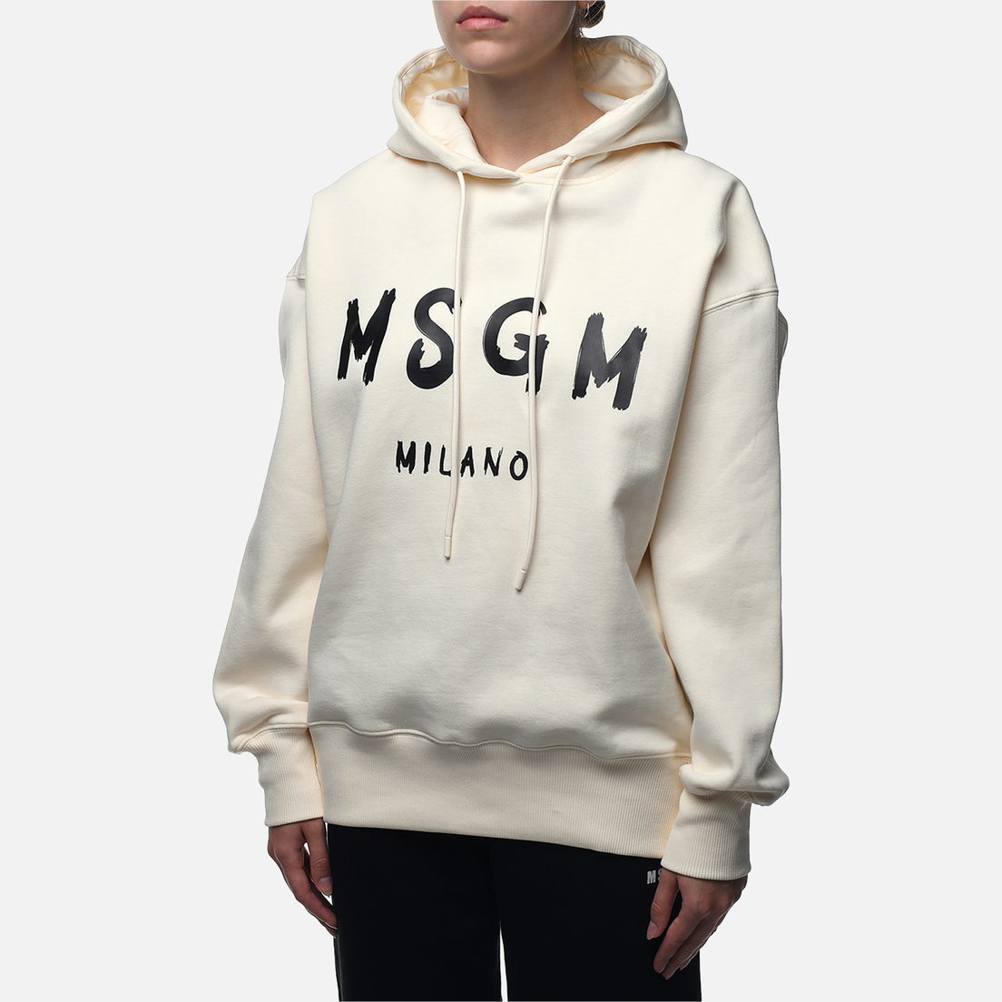 MSGM Женская толстовка MSGM Milano Logo Brushed Hoodie