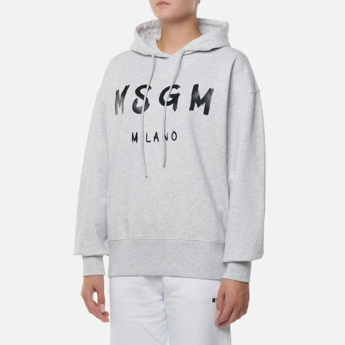 MSGM Женская толстовка MSGM Milano Logo Unbrushed Hoodie