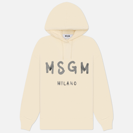 Женская толстовка MSGM MSGM Brush Stroke Felpa, цвет бежевый, размер L