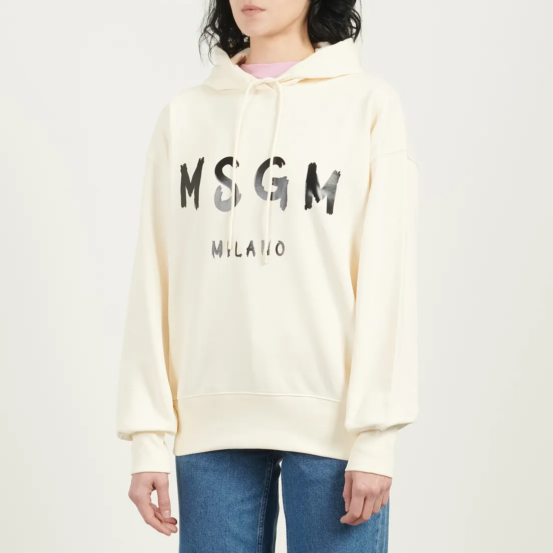 MSGM Женская толстовка MSGM Brush Stroke Felpa