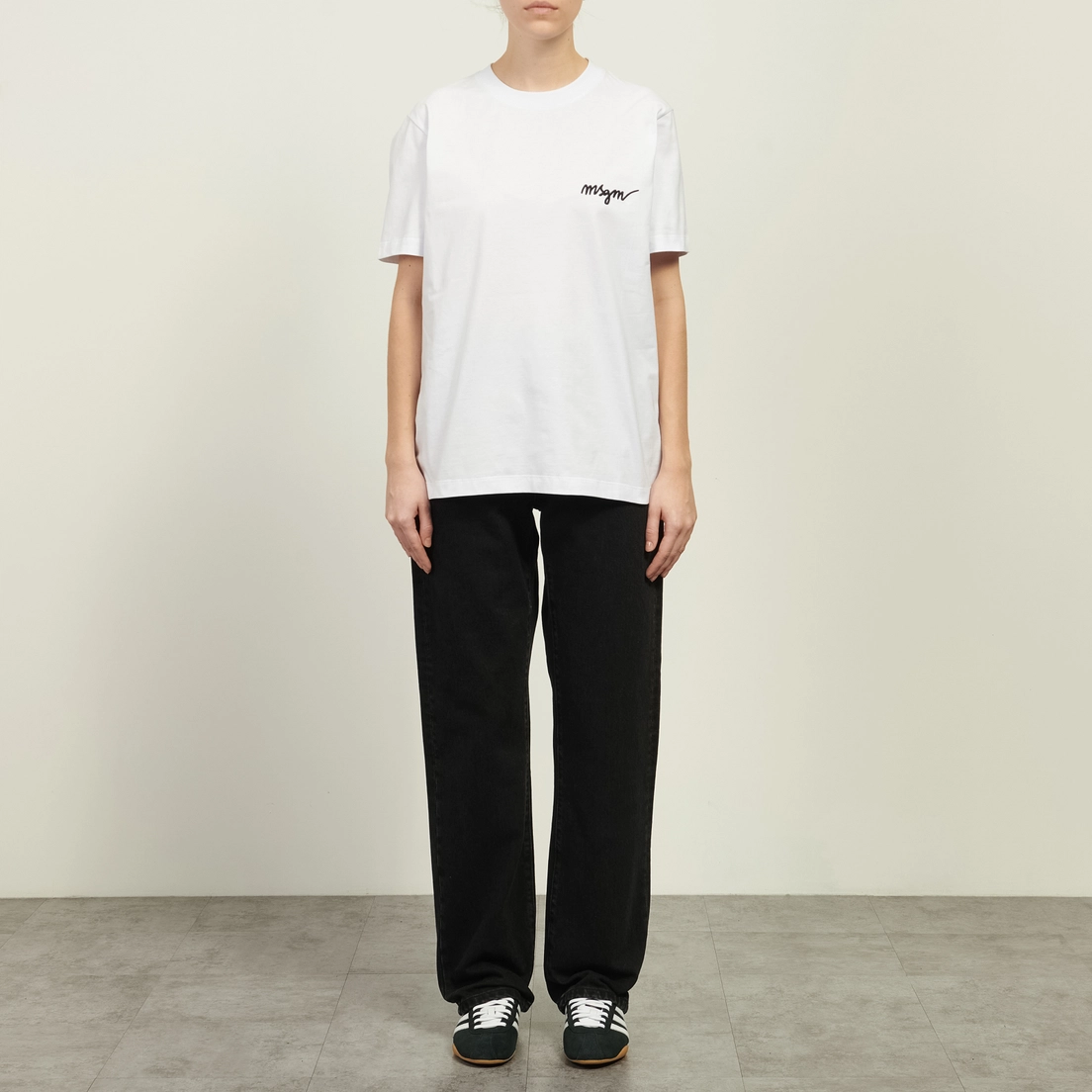 MSGM Женская футболка Italics Logo