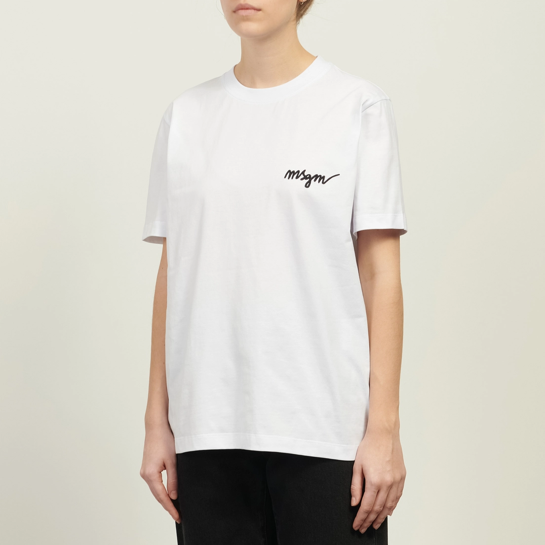 MSGM Женская футболка Italics Logo