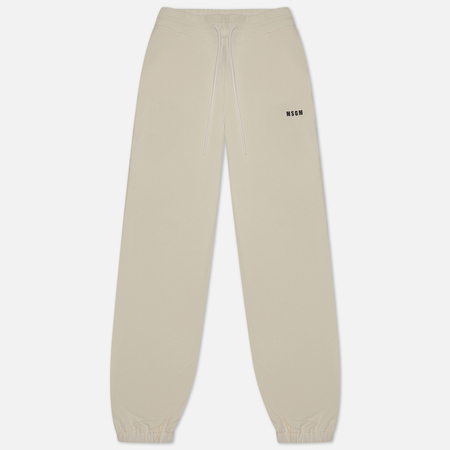 фото Женские брюки msgm micrologo basic unbrushed, цвет бежевый, размер xs