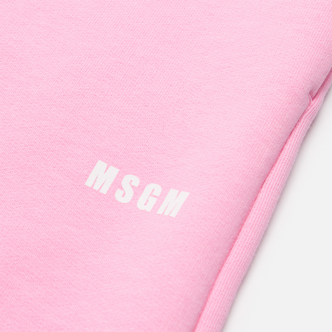 Женские брюки MSGM, цвет розовый, размер M 2000MDP500 200000 12 Micrologo Basic Unbrushed - фото 2