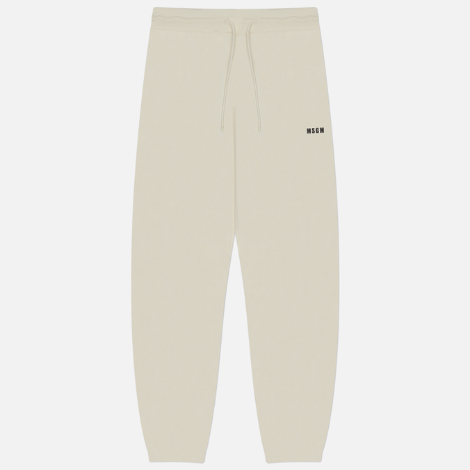 Женские брюки MSGM Micrologo Brushed, цвет бежевый