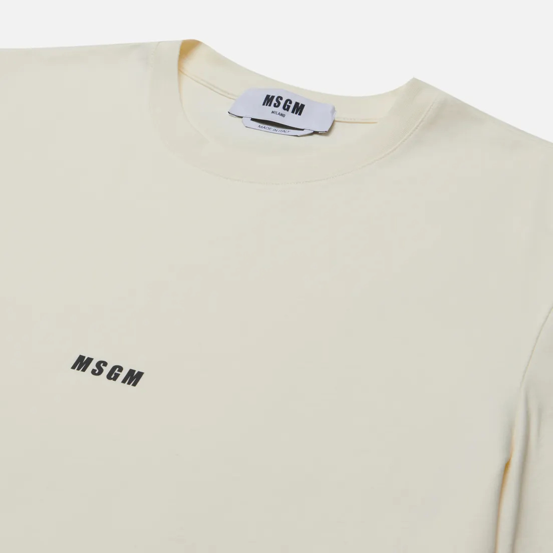 MSGM Мужская футболка Micrologo Basic Crew Neck