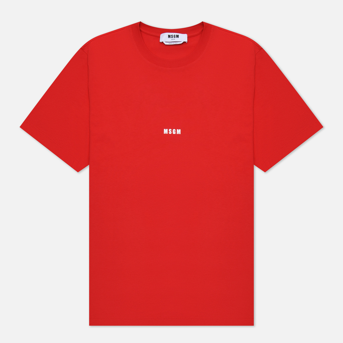 MSGM Мужская футболка Micrologo Basic Crew Neck