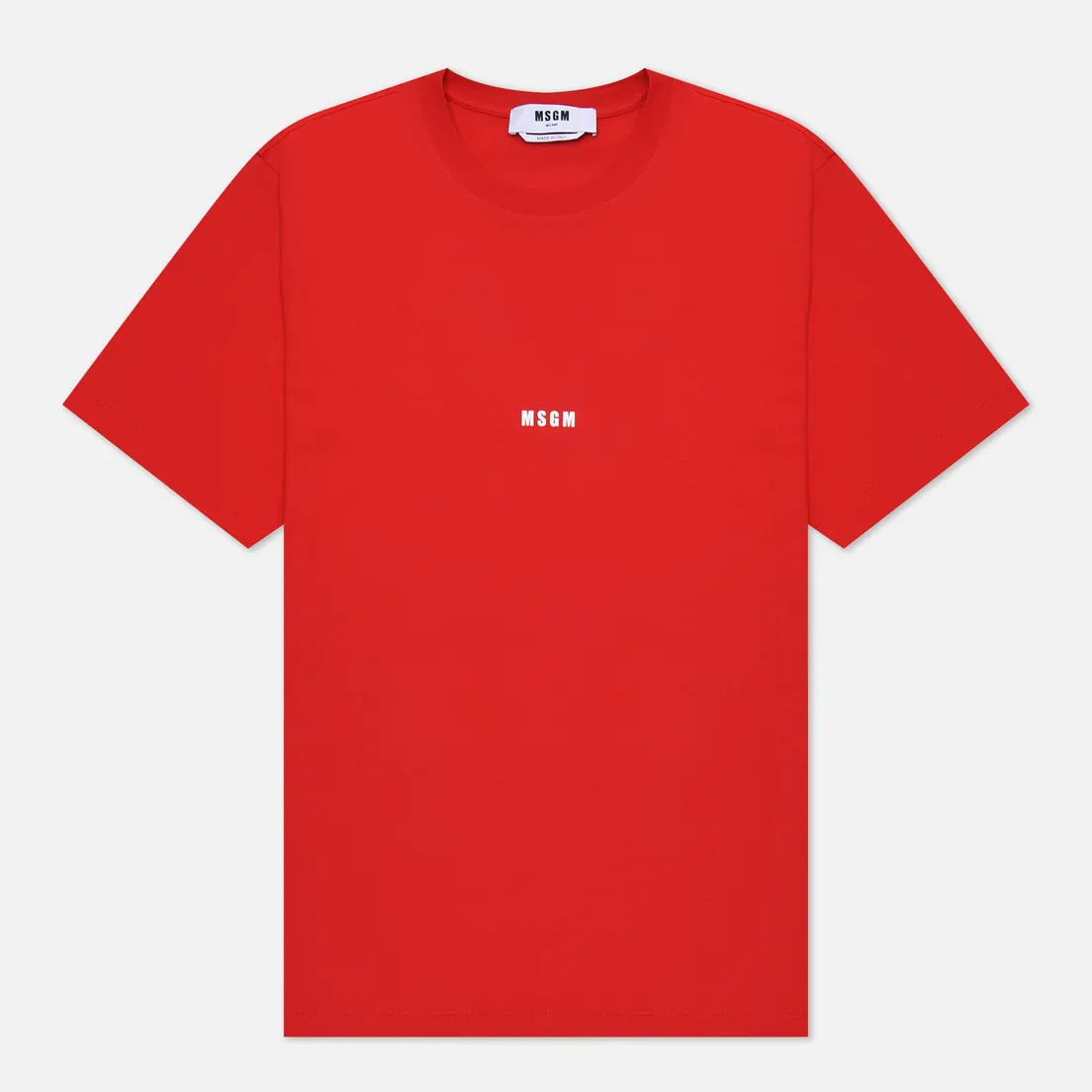 MSGM Мужская футболка Micrologo Basic Crew Neck