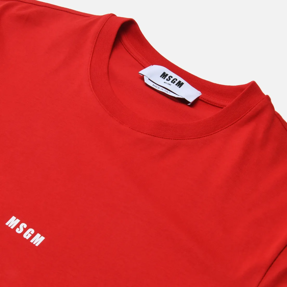 MSGM Мужская футболка Micrologo Basic Crew Neck