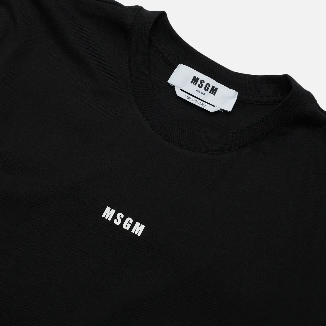 MSGM Мужская футболка Micrologo Basic Crew Neck
