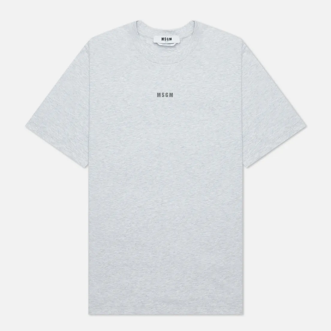 MSGM Мужская футболка Micrologo Basic Crew Neck