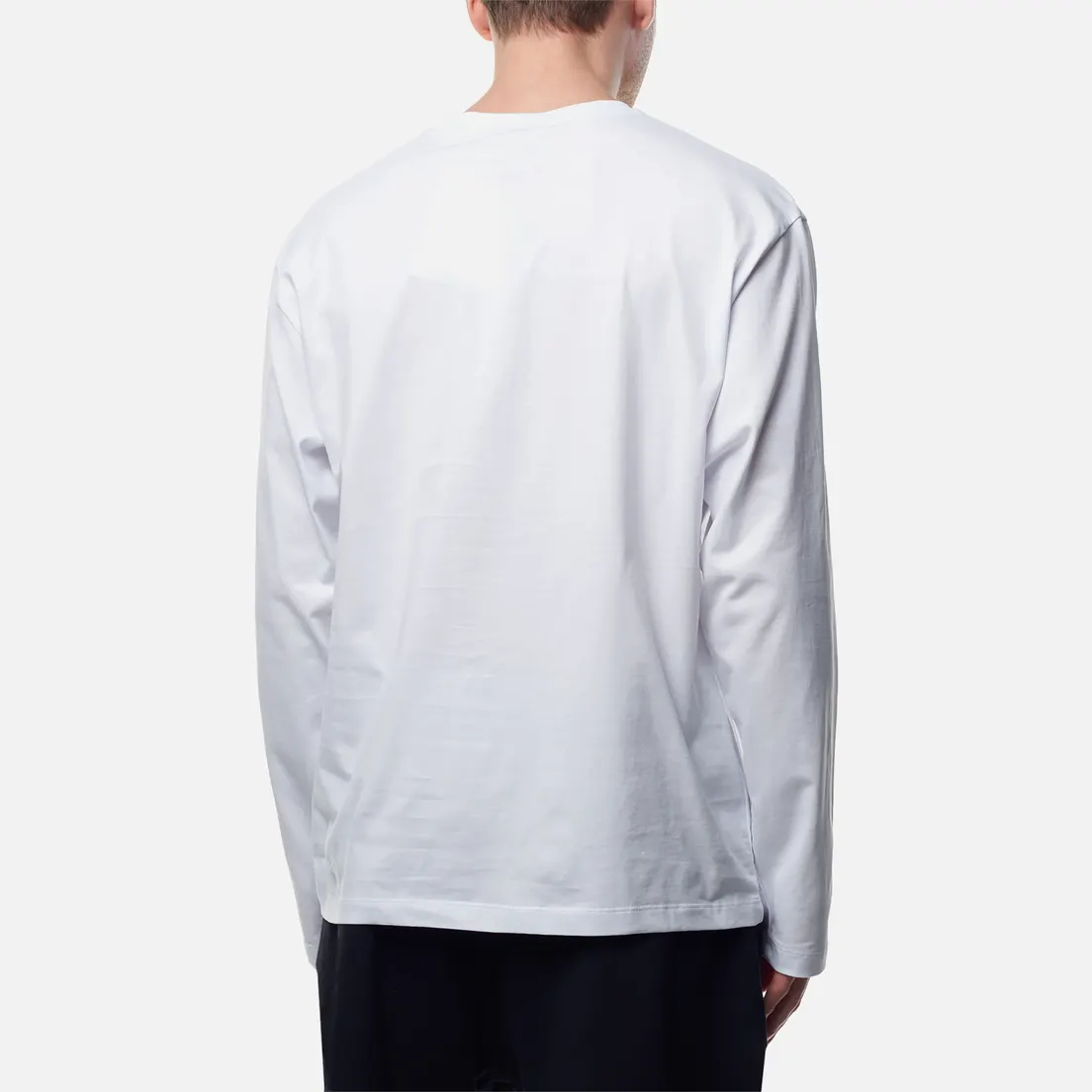 MSGM Мужской лонгслив Micrologo Basic Crew Neck