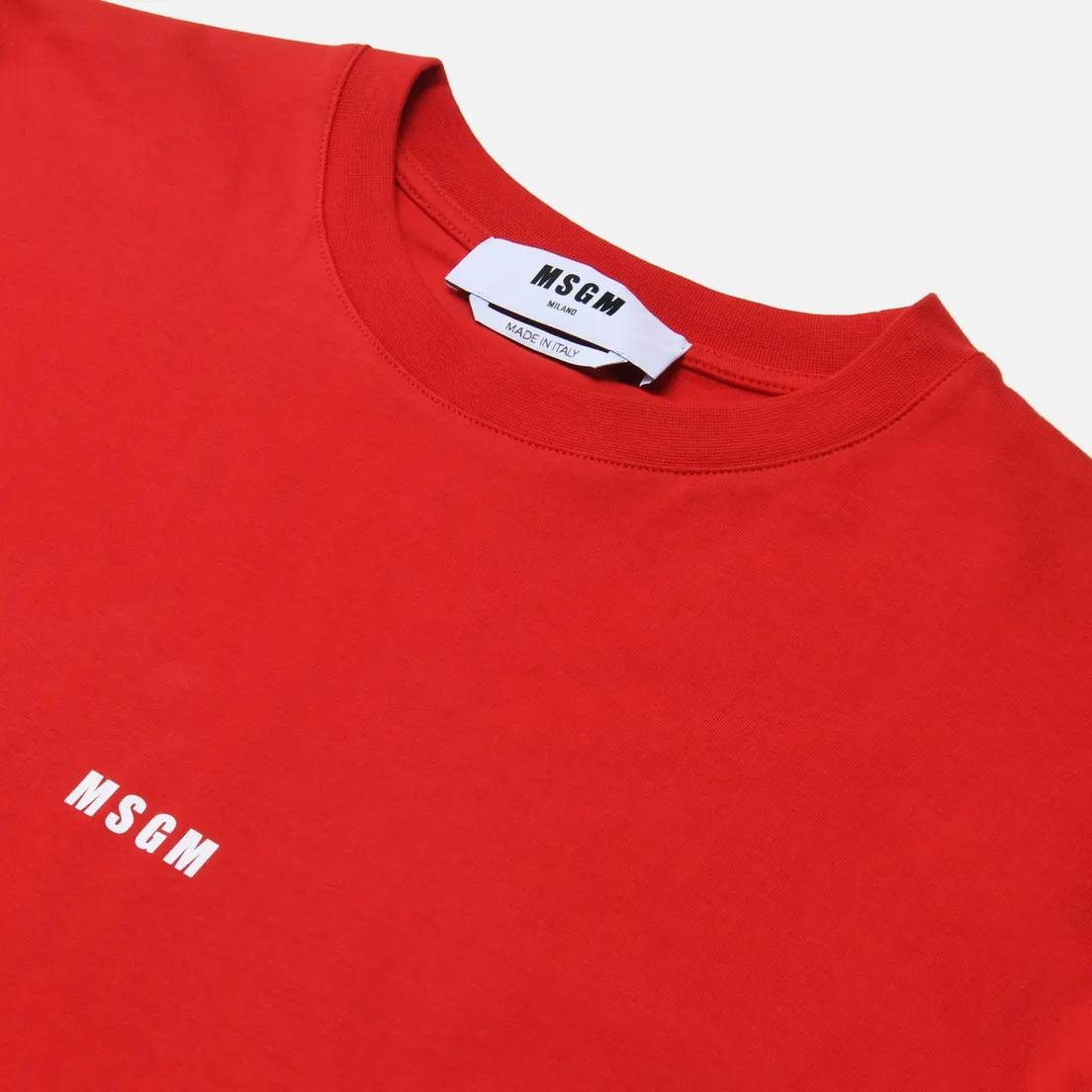 MSGM Мужской лонгслив Micrologo Basic Crew Neck