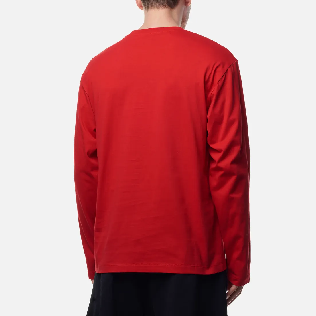 MSGM Мужской лонгслив Micrologo Basic Crew Neck