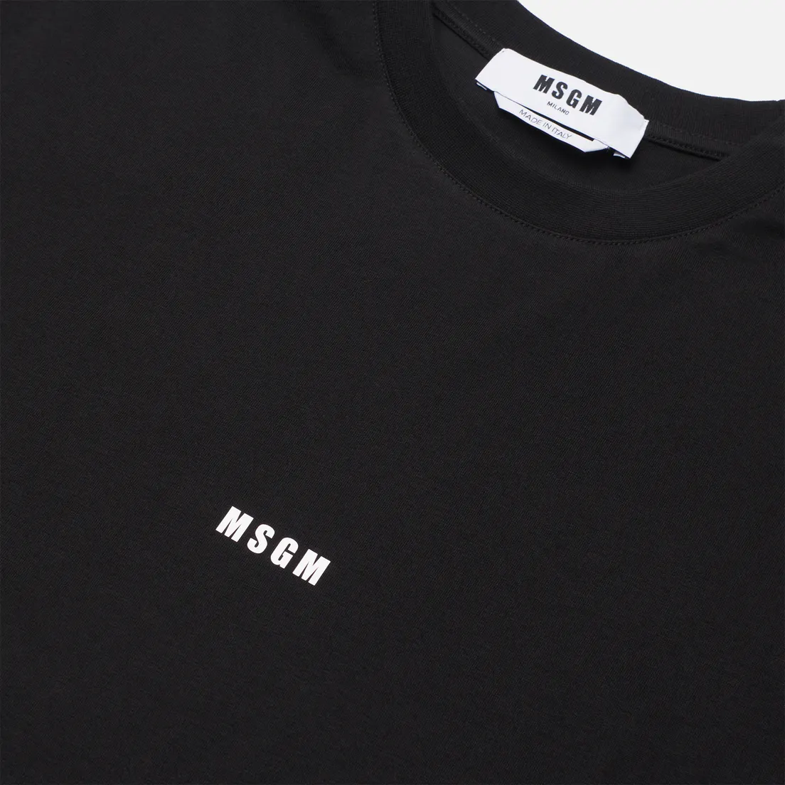 MSGM Мужской лонгслив Micrologo Basic Crew Neck