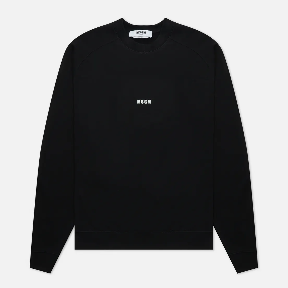 MSGM Мужская толстовка Micrologo Basic Unbrushed Crew Neck