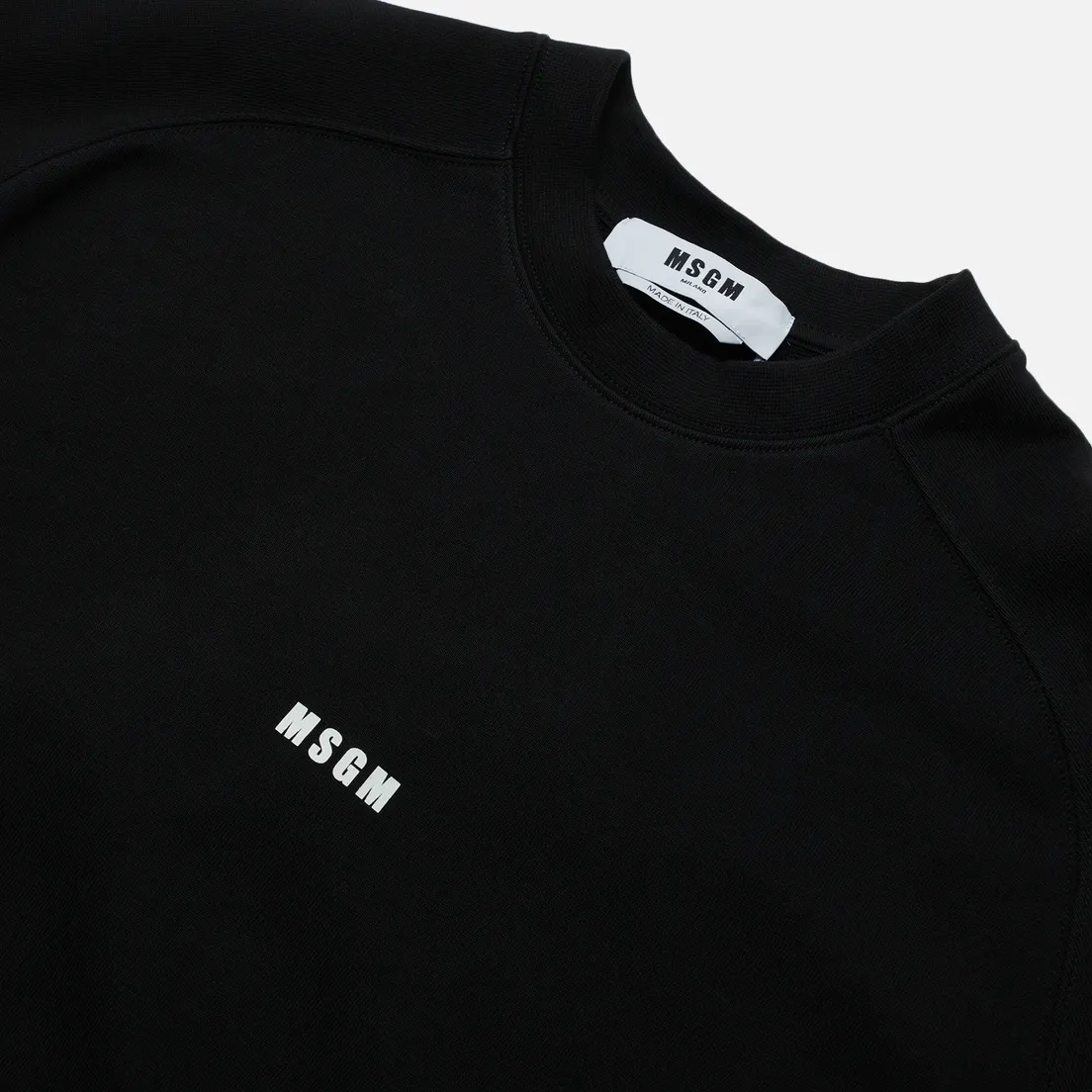 MSGM Мужская толстовка Micrologo Basic Unbrushed Crew Neck