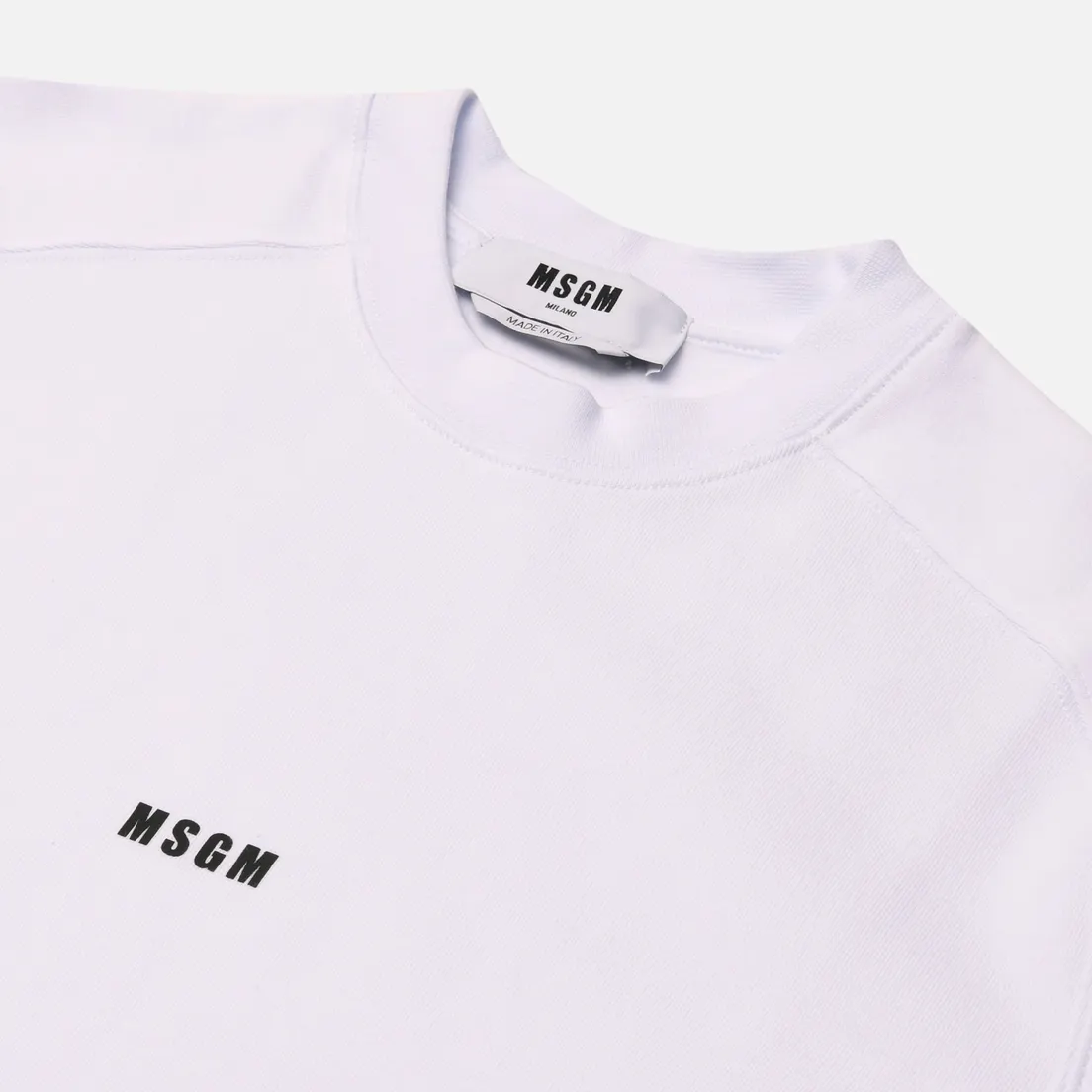 MSGM Мужская толстовка Micrologo Basic Brushed Crew Neck