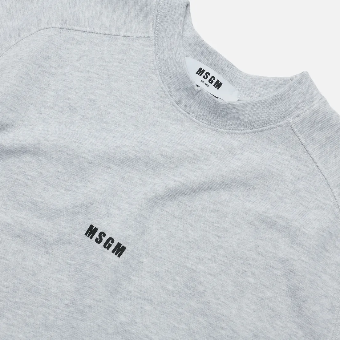 MSGM Мужская толстовка Micrologo Basic Unbrushed Crew Neck
