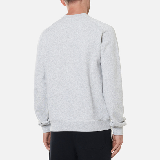 Мужская толстовка MSGM Micrologo Basic Unbrushed Crew Neck Lght Grey Melange/Black