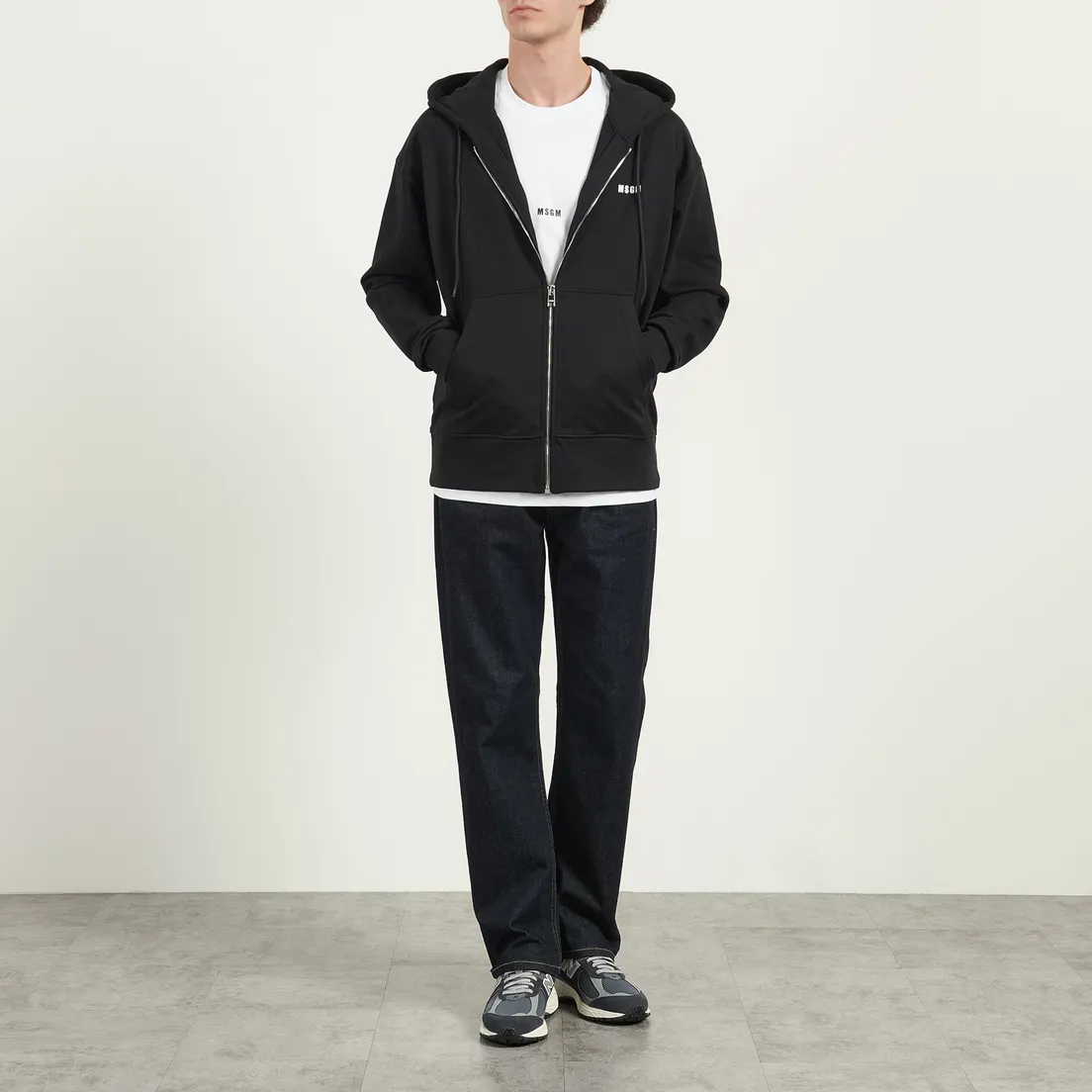 MSGM Мужская толстовка MSGM Micrologo Print Hoodie