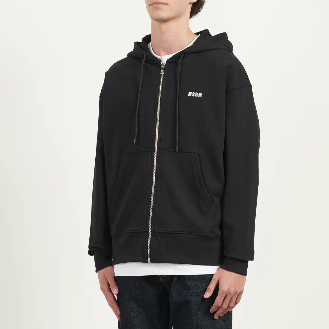 MSGM Мужская толстовка MSGM Micrologo Print Hoodie