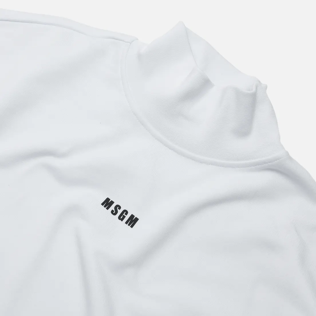 MSGM Мужская толстовка Micrologo Basic Unbrushed High Collar