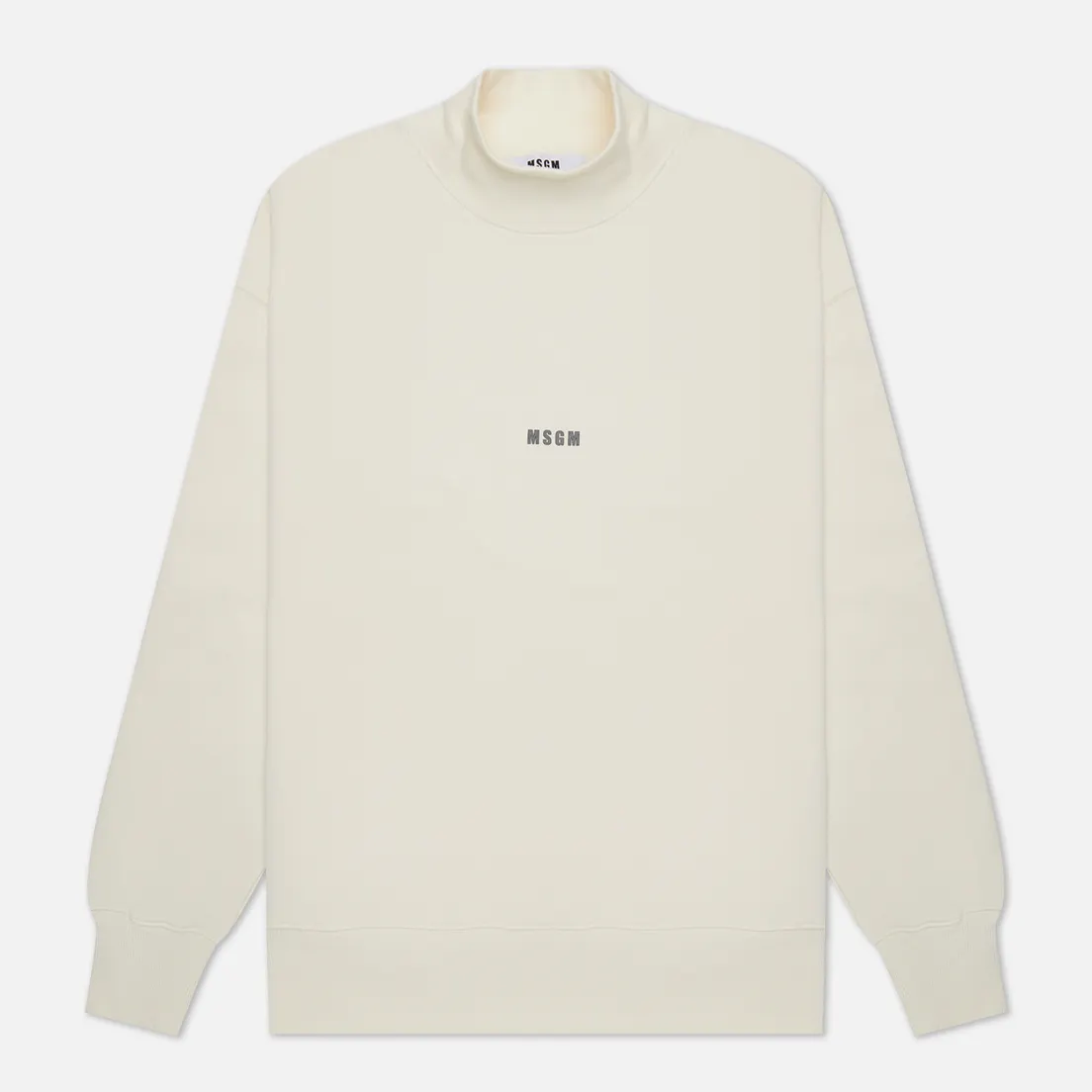 MSGM Мужская толстовка Micrologo Basic Unbrushed High Collar