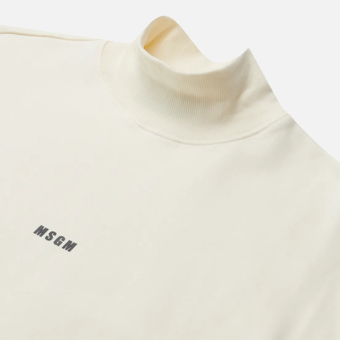 MSGM Мужская толстовка Micrologo Basic Unbrushed High Collar