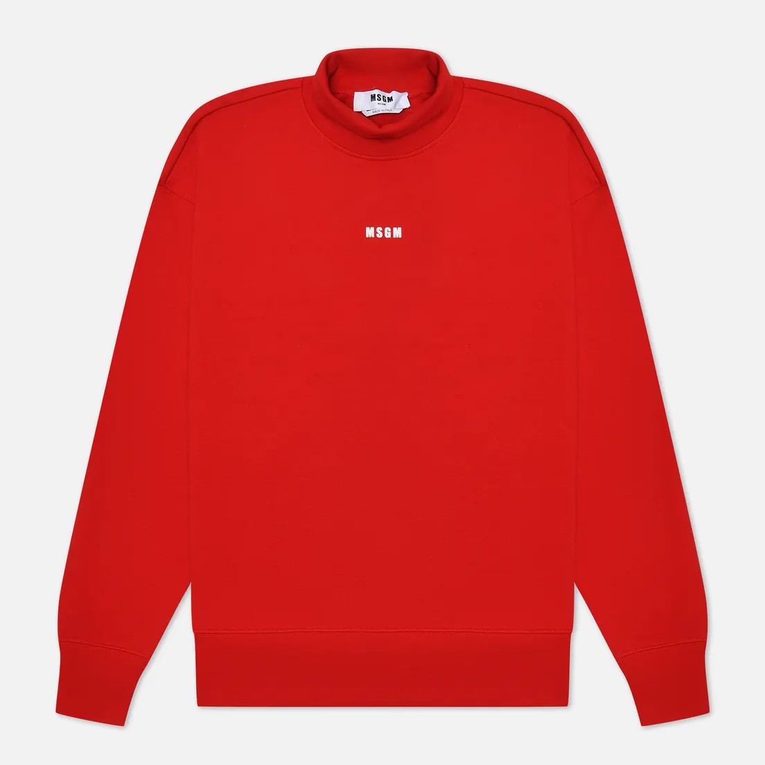 MSGM Мужская толстовка Micrologo Basic Unbrushed High Collar