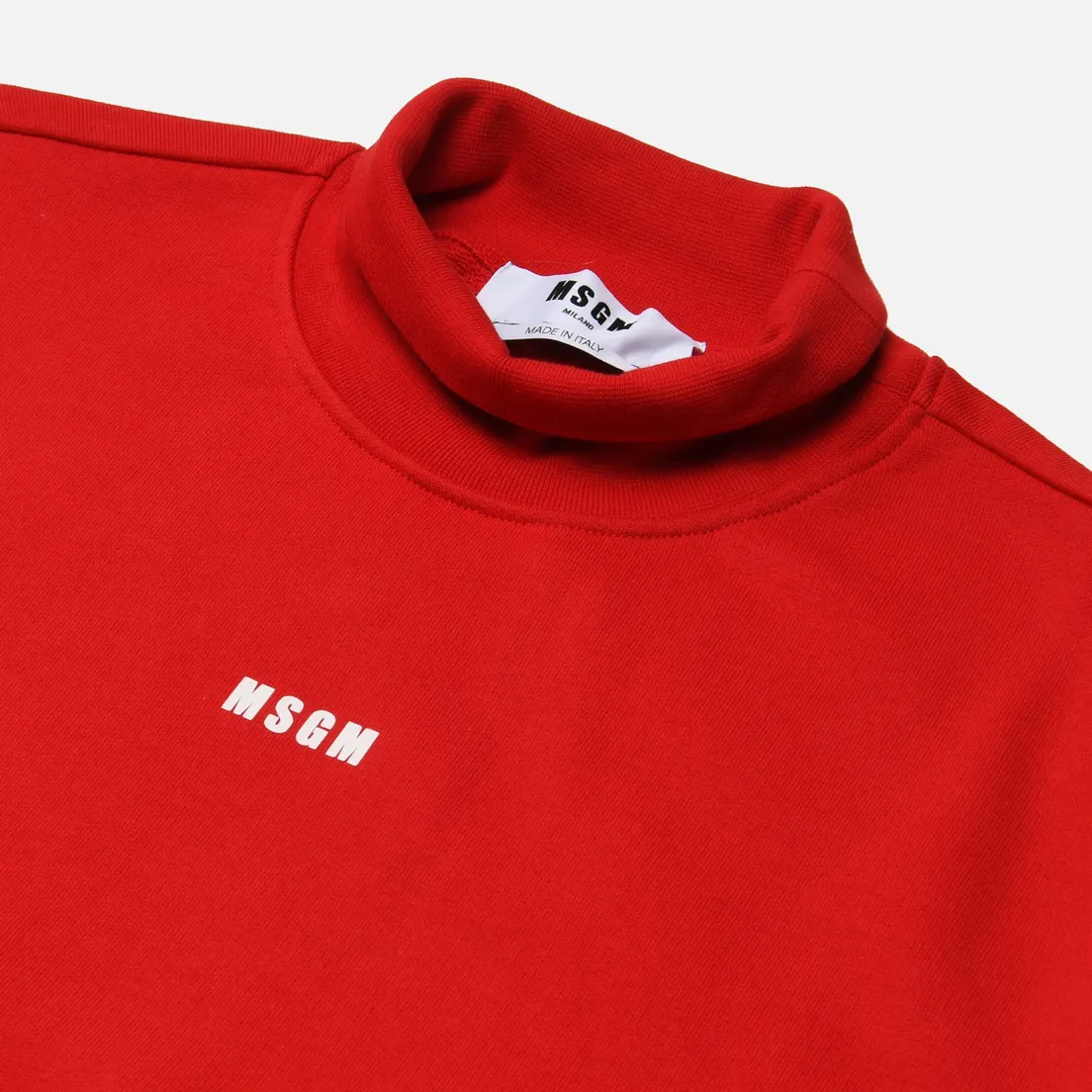 MSGM Мужская толстовка Micrologo Basic Unbrushed High Collar