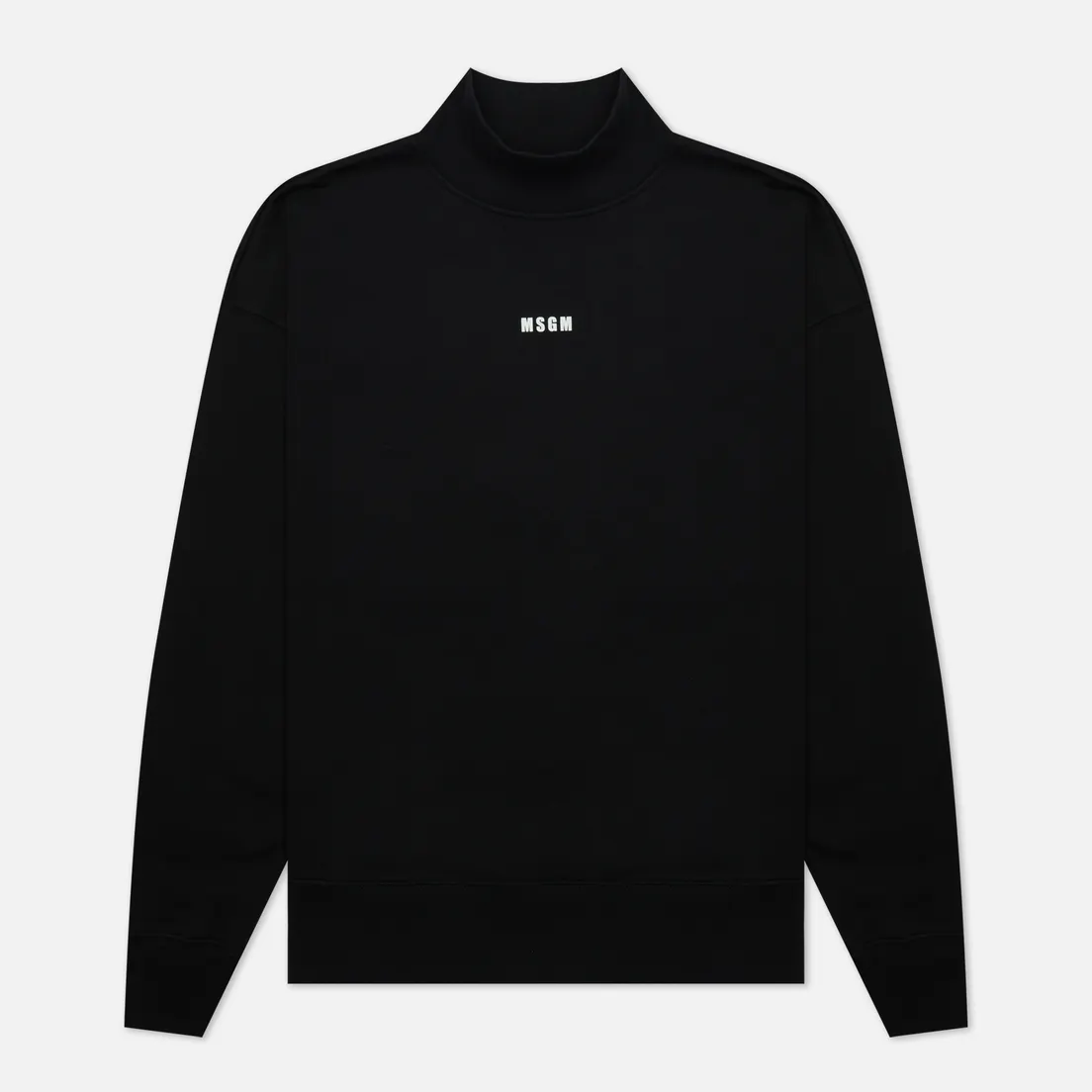 MSGM Мужская толстовка Micrologo Basic Unbrushed High Collar
