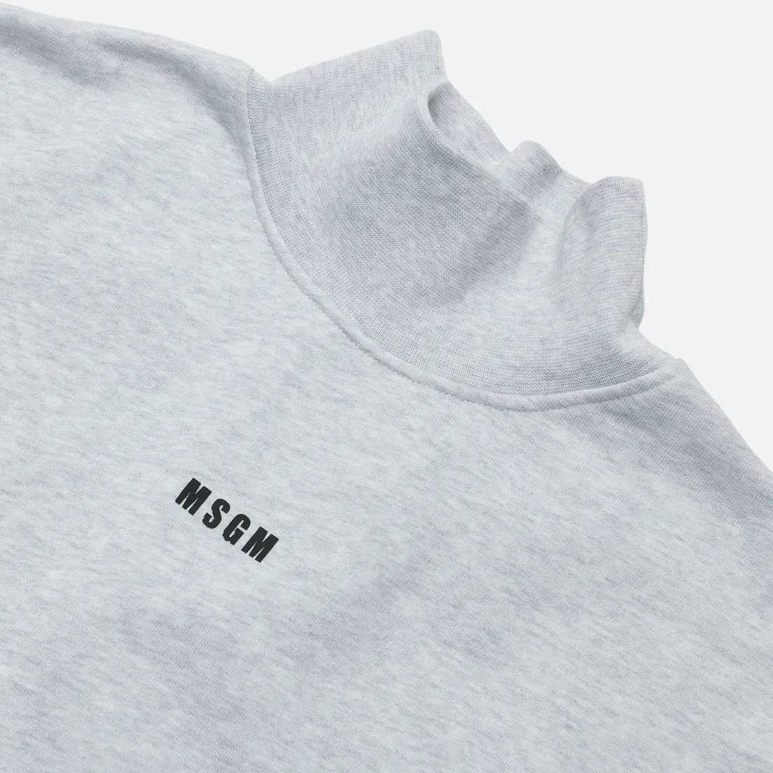 MSGM Мужская толстовка Micrologo Basic Unbrushed High Collar