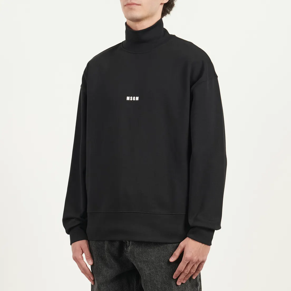 MSGM Мужская толстовка MSGM Micrologo Print Unbrushed