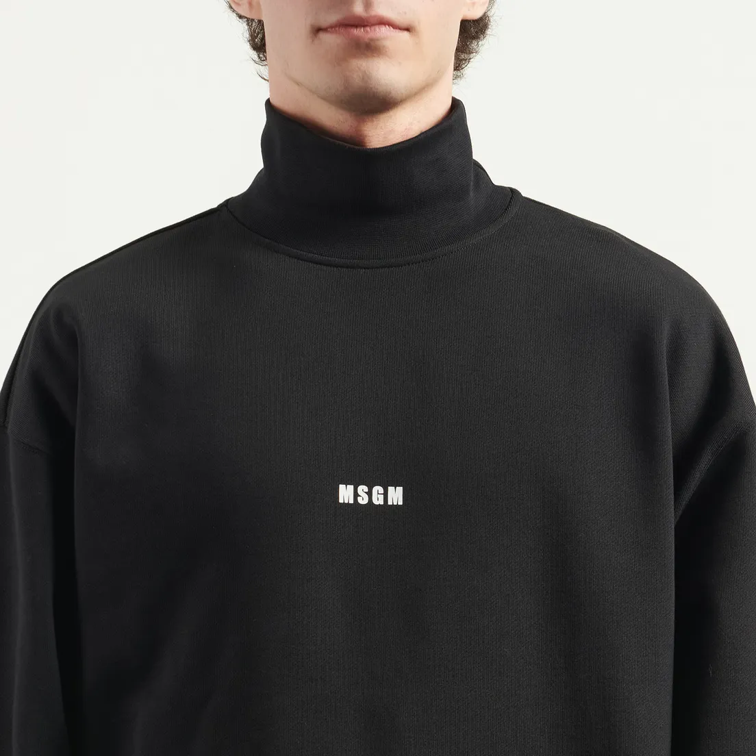 MSGM Мужская толстовка MSGM Micrologo Print Unbrushed