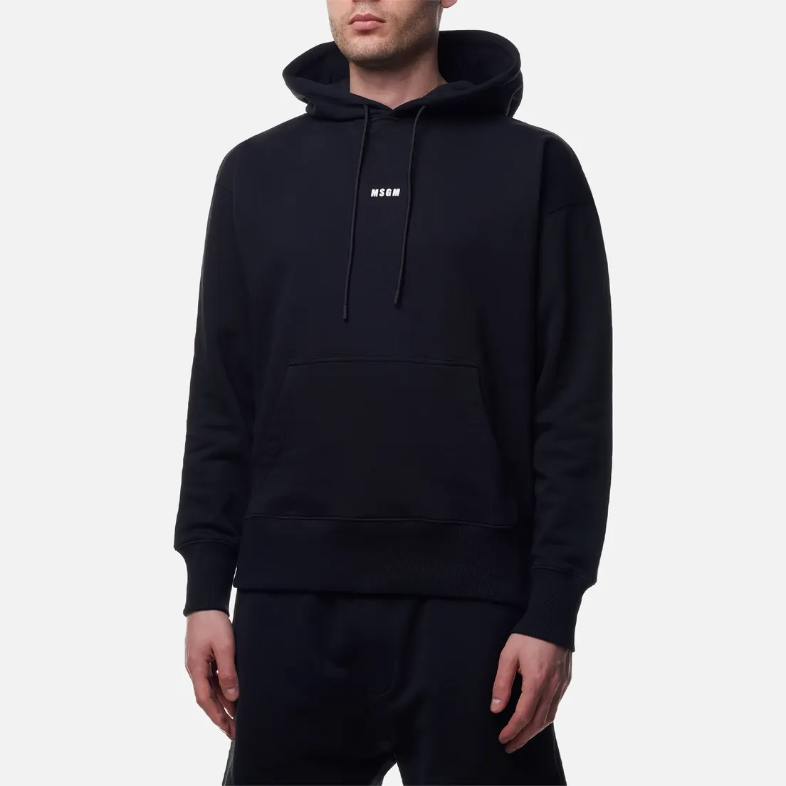 MSGM Мужская толстовка Micrologo Basic Unbrushed Hoodie